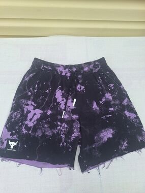 LG Black and Purple Tie-Dye Men's Athletic Shorts